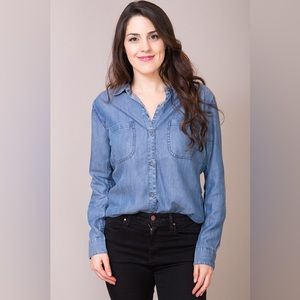 Rails Carter Chambray Button Up In Dark Vintage Sz Sm